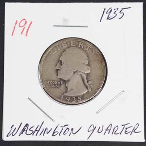 1935 Washington silver quarter