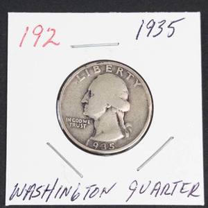 1935 Washington silver quarter