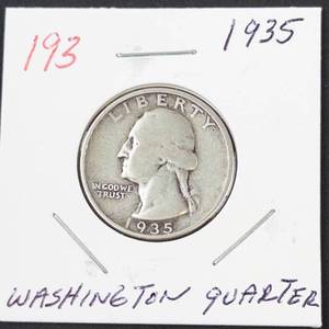 1935 Washington silver quarter