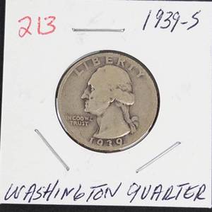 1939-S Washington silver quarter