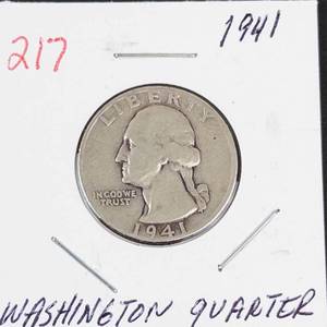 1941 Washington silver quarter