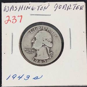 1943-S Washington silver quarter