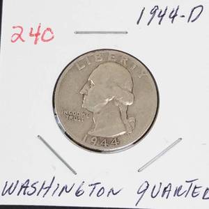 1944-D Washington silver quarter