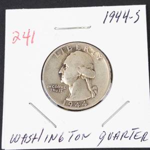 1944-S Washington silver quarter