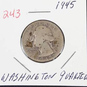 1945 Washington silver quarter
