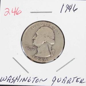 1946 Washington silver quarter