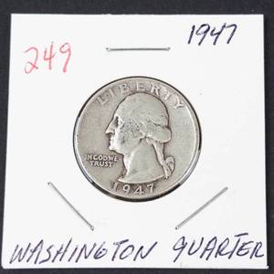 1947 Washington silver quarter