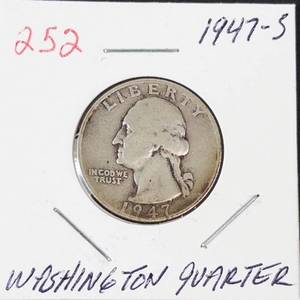1947-S Washington silver quarter