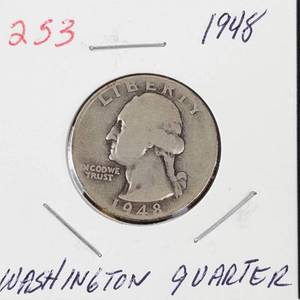1948 Washington silver quarter