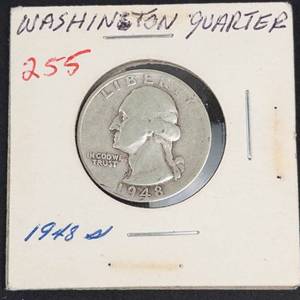 1948-S Washington silver quarter