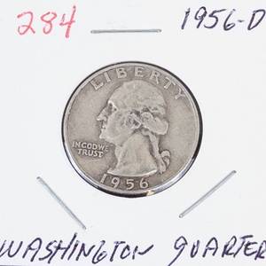 1956-D Washington silver quarter