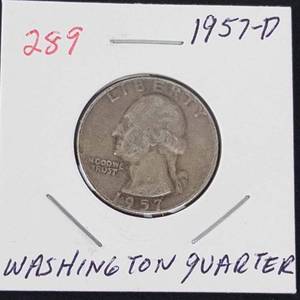 1957-D Washington silver quarter