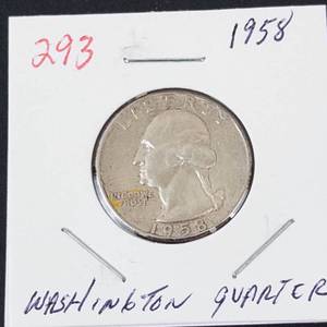 1958 Washington silver quarter