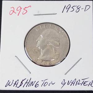 1958-D Washington silver quarter