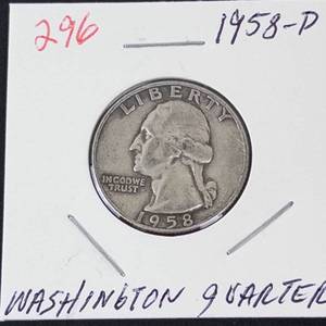 1958-D Washington silver quarter