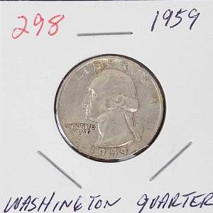 1959 Washington silver quarter