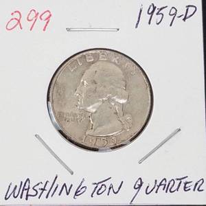 1959-D Washington silver quarter