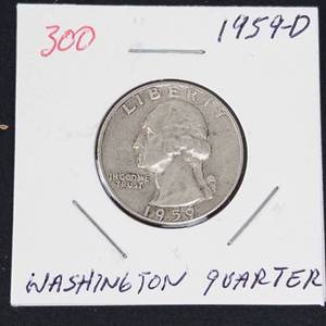 1959-D Washington silver quarter