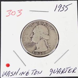 1935 Washington silver quarter
