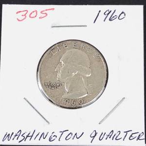 1960 Washington silver quarter