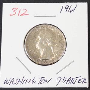 1961 Washington silver quarter