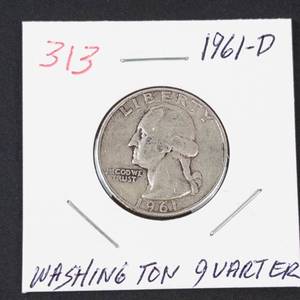 1961-D Washington silver quarter