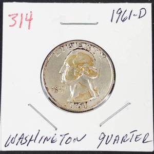 1961-D Washington silver quarter