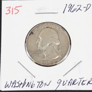 1962-D Washington silver quarter