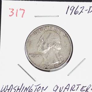 1962-D Washington silver quarter