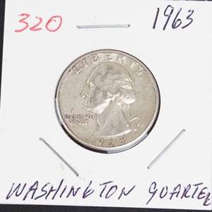 1963 Washington silver quarter