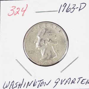 1963-D Washington silver quarter