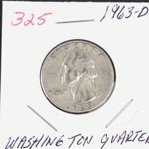 1963-D Washington silver quarter