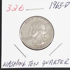 1963-D Washington silver quarter