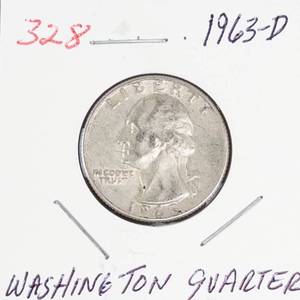 1963-D Washington silver quarter