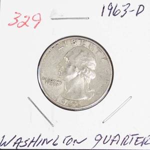 1963-D Washington silver quarter