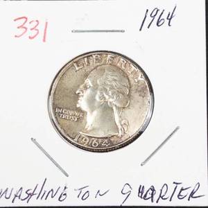 1964 Washington silver quarter