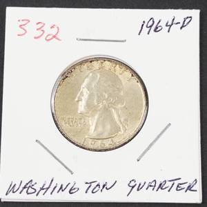 1964-D Washington silver quarter