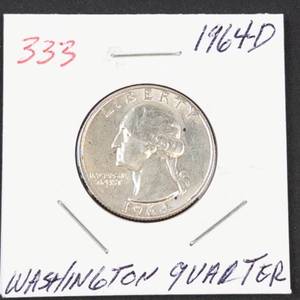 1964-D Washington silver quarter