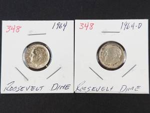 1964, 1964-D Roosevelt dimes