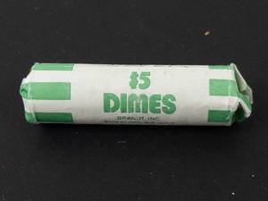 1 roll of 50 silver Roosevelt dimes