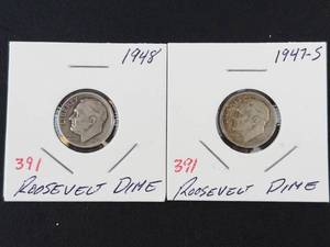 1947-S, 1948 Roosevelt dimes