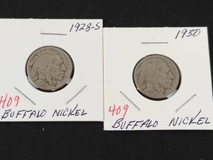 1928-S, 1930 Buffalo nickels