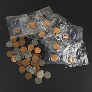 1 bag of 50 mixed date wheat cents 9 in Littleton packaging, 16 steel cents some uncirculated