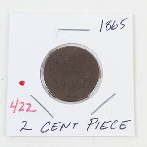 1865 2 cent piece