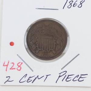 1868 2 cent piece