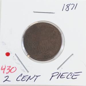 1871 2 cent piece