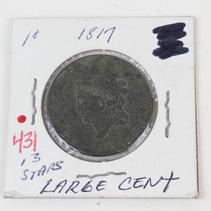 1817 US Large cent, 13 stars