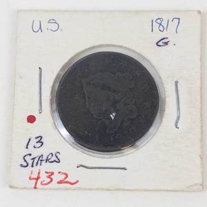 1817 US Large cent, 13 stars