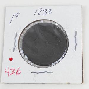 1833 US Large cent