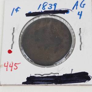 1839 US Large cent